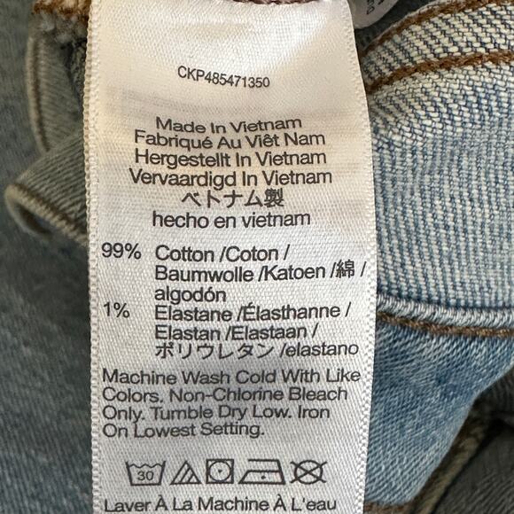 Madewell The Perfect Vintage Wide Leg Crop Jeans Womens 29T Light Wash Clean - Picture 6 of 8